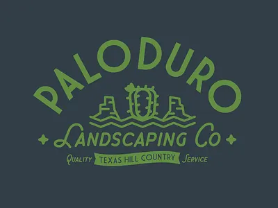 PaloDuro Landscaping Co. - Logo branding cactus design graphicdesign illustration landscaping lettering logo logos