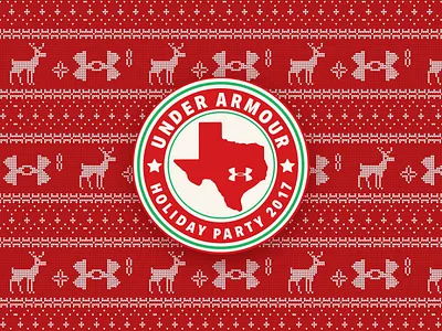 UA Austin Holiday Party armour holiday office party sweater under