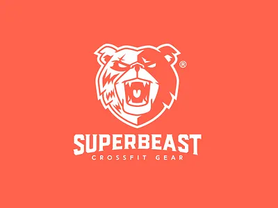 Superbeast active animals branding brands crossfit design fitness gym illustration red strong vectors