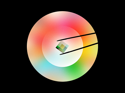 Flavor Wheel branding circle colour contrast fade gradient ilustration negative oval