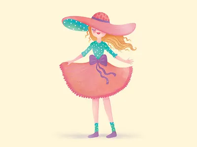 Pretty Girl birthday cards colored pencils girl greeting cards happy birthday pretty watercolor