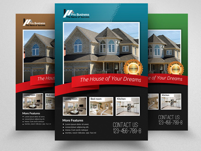 Real Estate Agency PSD Flyer Template business business flyer clean company corporate business flyer