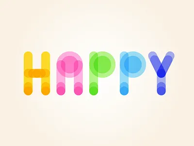 Happy - Type Design colorful design happy identity type typo typography