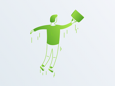 The Flying Professional exploration free throw graphic illustration portfolio sketch