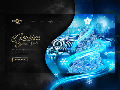 Glow Christmas Landing Page bar christmas elegant glow landing page luxury skybar website winter