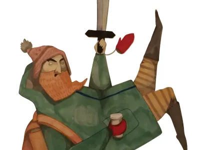 Great Fight in New Year coffee copics fight handwork hipster latte people