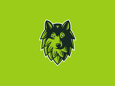 Beer Wolf beer brew brewing character hop logo