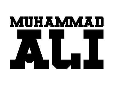 Muhammad Ali from Militia ali font slab serif sport typography