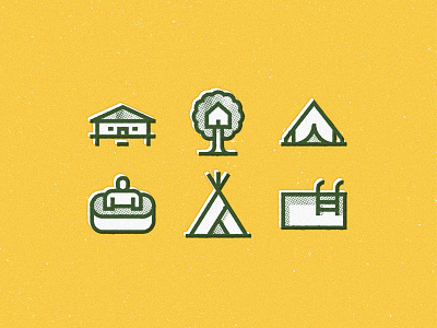 Travel for Flaticon flat flaticon halftone icon jacuzzi pack swim swimmingpool tent texture tree treehouse