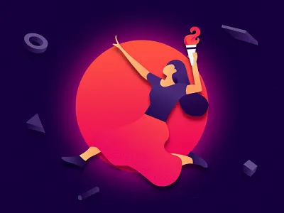 Hope illustration color craft flame hope illustration minimalist neon olympic space warm