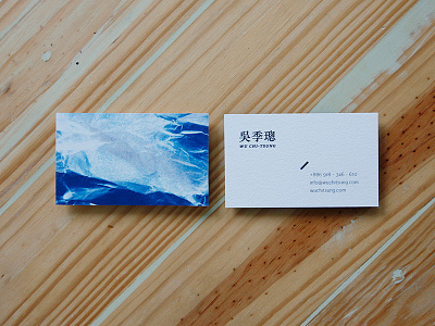 Wu Chi-Tsung business card design business card craft cyanotype handmade name card