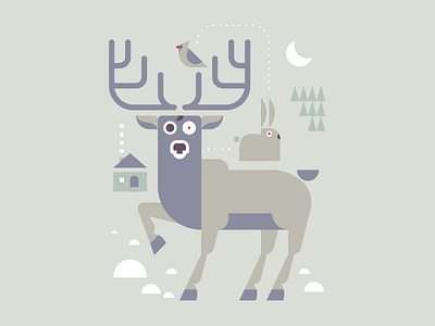 Holiday Bots animals bird bunny cabin cardinal christmas geometry holiday new years rabbit reindeer xmas