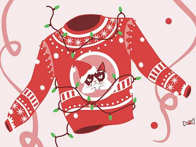 Ugly Sweater Party Invite holiday holiday party illustration