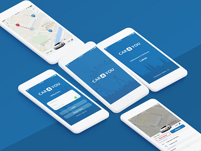 car4you App concept app car4you carsharing user interface