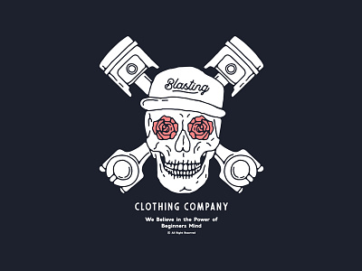 Blasting badge design bird branding clothing design for sale illustration skull supply co t shirt design vector vintage vintage badge