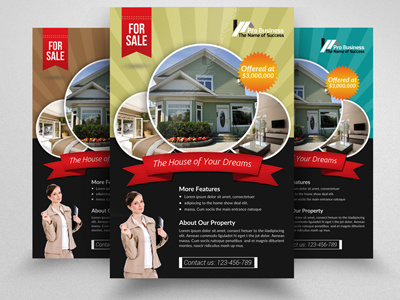 Real Estate Agency PSD Flyer business business flyer clean company corporate business flyer real estate agency psd flyer