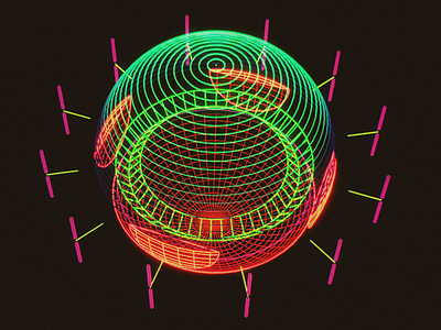 Sigma Potentiometer /// 3d fui hologram houdini interface scifi ui vr