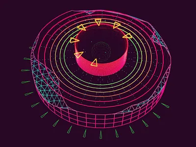 Degraded Disk /// 3d fui hologram houdini interface scifi ui vr