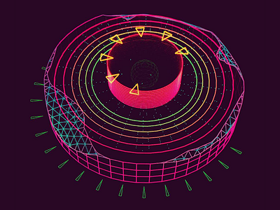 Degraded Disk /// 3d fui hologram houdini interface scifi ui vr