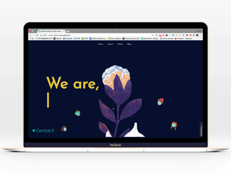 Mintchoco Main Page coding css homepage html javascript portfolio ui website welcome