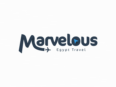 Marvelous Egypt Travel logo aeroplan directions egypt location logo marvelous navigate travel travel agency typography