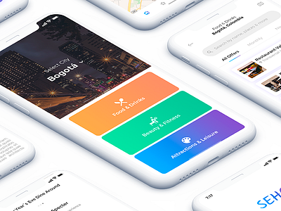 App Seho for iOS interface iphonex mockup portafolio restaurant screens ui ux