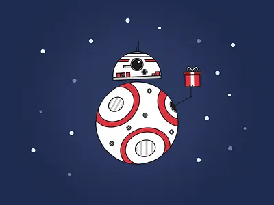 May the holidays be with you :) bb8 christmas figma illustration last jedi star wars