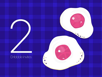 Dribbble invitation art creative dribbble eggs graphics icon illustration invitation invite logo two