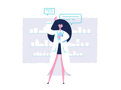 doctor - pharmacist character design doctor flat hand pharmacist pharmacy pills