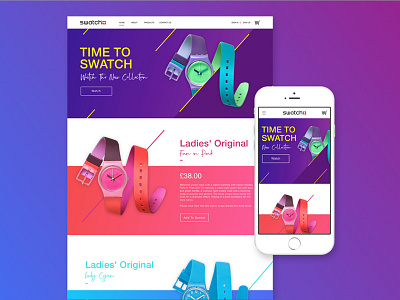 Swatch Concept Interactive E-Commerce Website e commerce website ui
