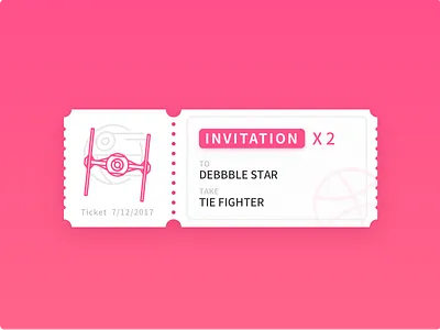 Welcome to the dribbble side! invitations starwars tiefighter