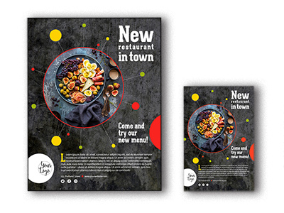 Food template InDesign flyer a4 flyer food indesign letter opening postcard restaurant template