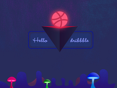 Hello Dribbble illustration