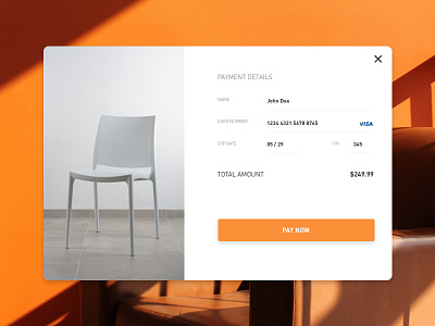 Daily UI 002 chair checkout dailyui design ui