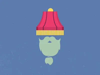Random Santa beard christmas icon illustration lamp shade music santa