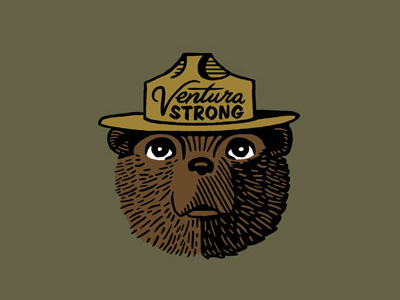 Ventura Strong bear california design graphic illustration lettering outdoor typography ventura ventura strong vintage wilderness