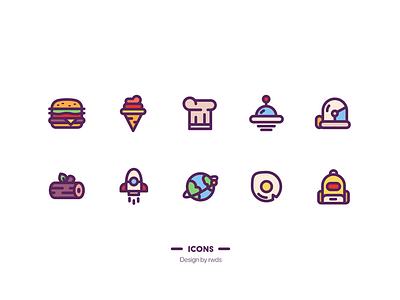 icons app food icons rocket star ui