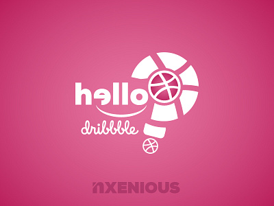 Hello Dribbble debut dribbble first hello logo shot ui