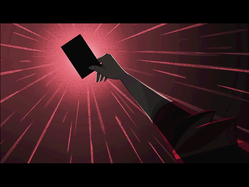 Action action animation black card characher graphics hand motion noir red