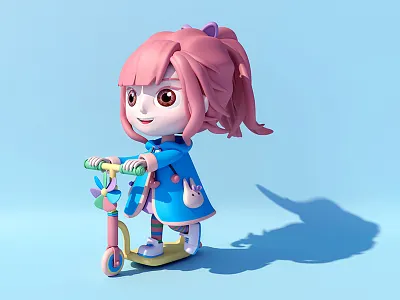 A little girl c4d