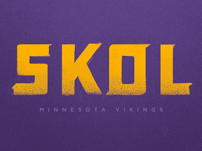 Skol Vikings minnesota skol typograph vikings