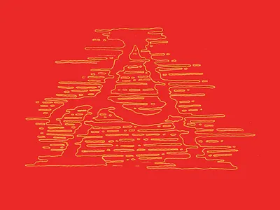 A design handtype illustration red type typography yellow