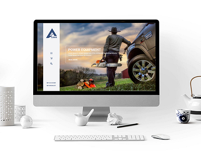 Power Equipment Website Concept concept desktop equipment home landing page power ui ux web website