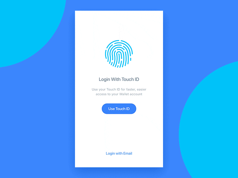 My Wallet Animation app clean finance ios login money motion mywallet touchid ui userinterface ux