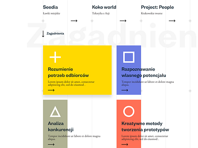 Swiss style - blocks desktop header layout stripes swiss ui ux website