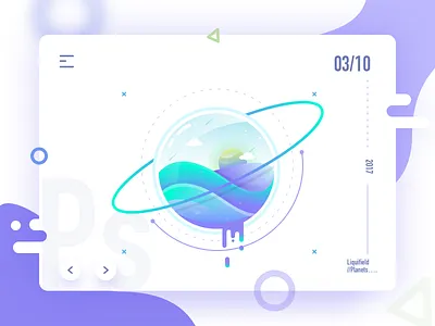 liquefied planets - 03 app astroid circle illustration liquid planets solar stars web