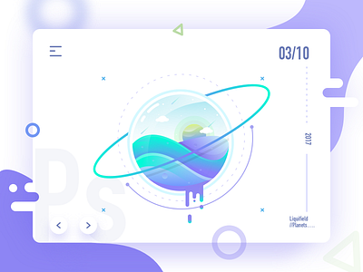 liquefied planets - 03 app astroid circle illustration liquid planets solar stars web