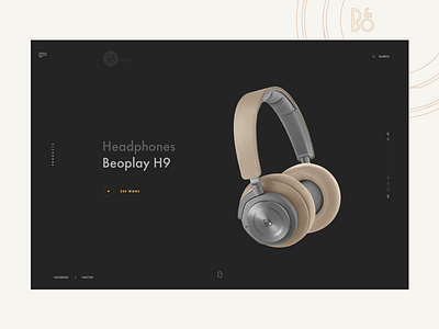 Bang & Olufsen black clean design minimal nike page style task ui ux web