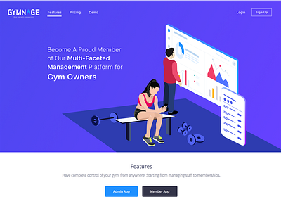 Gym management has never been easier gym management illustrations ux website design