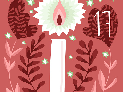 Illustrated advent calendar advent candle christmas december holidays illustratio light pattern vector winter xmas